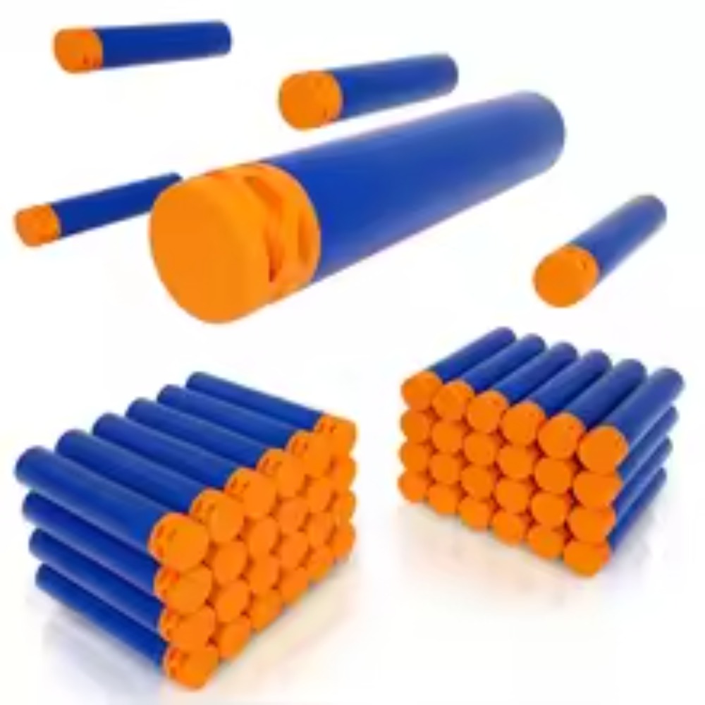 Foam Dart Gun - ลูกกระสุนโฟมแบบเติม Blue Hollow Eva Soft ขนาด