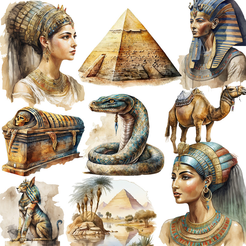 Kids Toys Egypt - อียิปต์โบราณสติกเกอร์งานฝีมือ Scrapbooking สติกเกอร์ของเล่นเด็กหนังสือสติกเกอร์ตกแต่ง DIY เครื่องเขียน