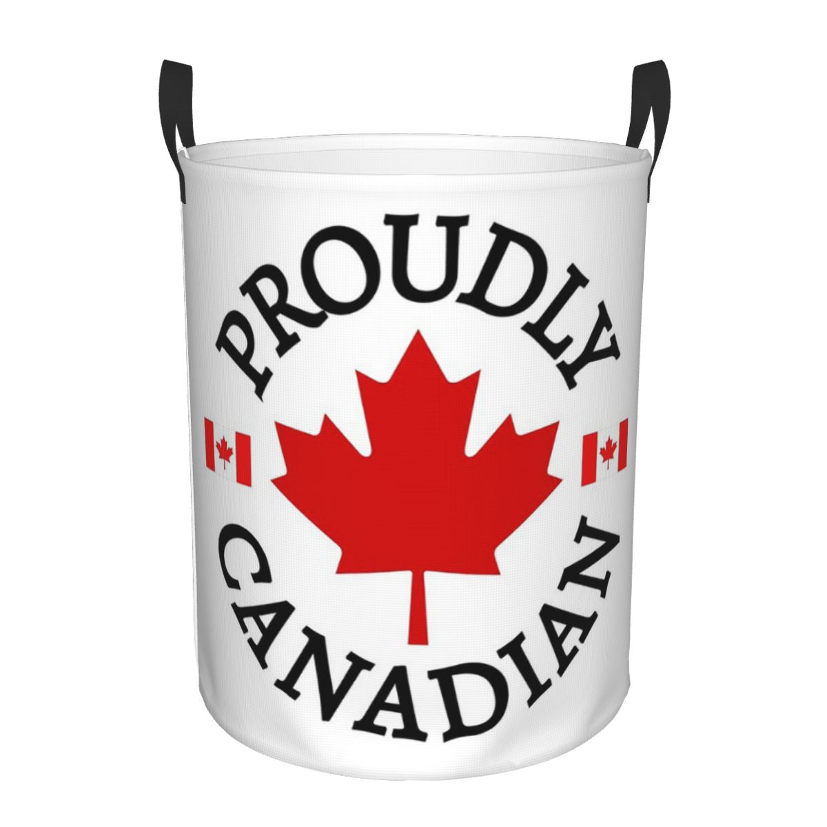 Kids Toys Canada - ภูมิใจเป็นชาวแคนาดาด้วยใบเมเปิ้ลและธงชาติแคนาดา ตะกร้าซักผ้าแบบพับได้ขนาดใหญ่ กันน้ำ ใส่เสื้อผ้า ของเล่น ตะกร้าสำหรับเด็ก