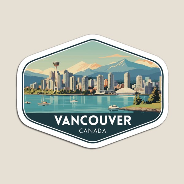 Kids Toys Canada - แม่เหล็กติดตู้เย็นลายการ์ตูนน่ารักสำหรับเด็ก วancouver canada travel art สติกเกอร์ติดตู้เย็นสำหรับเด็ก