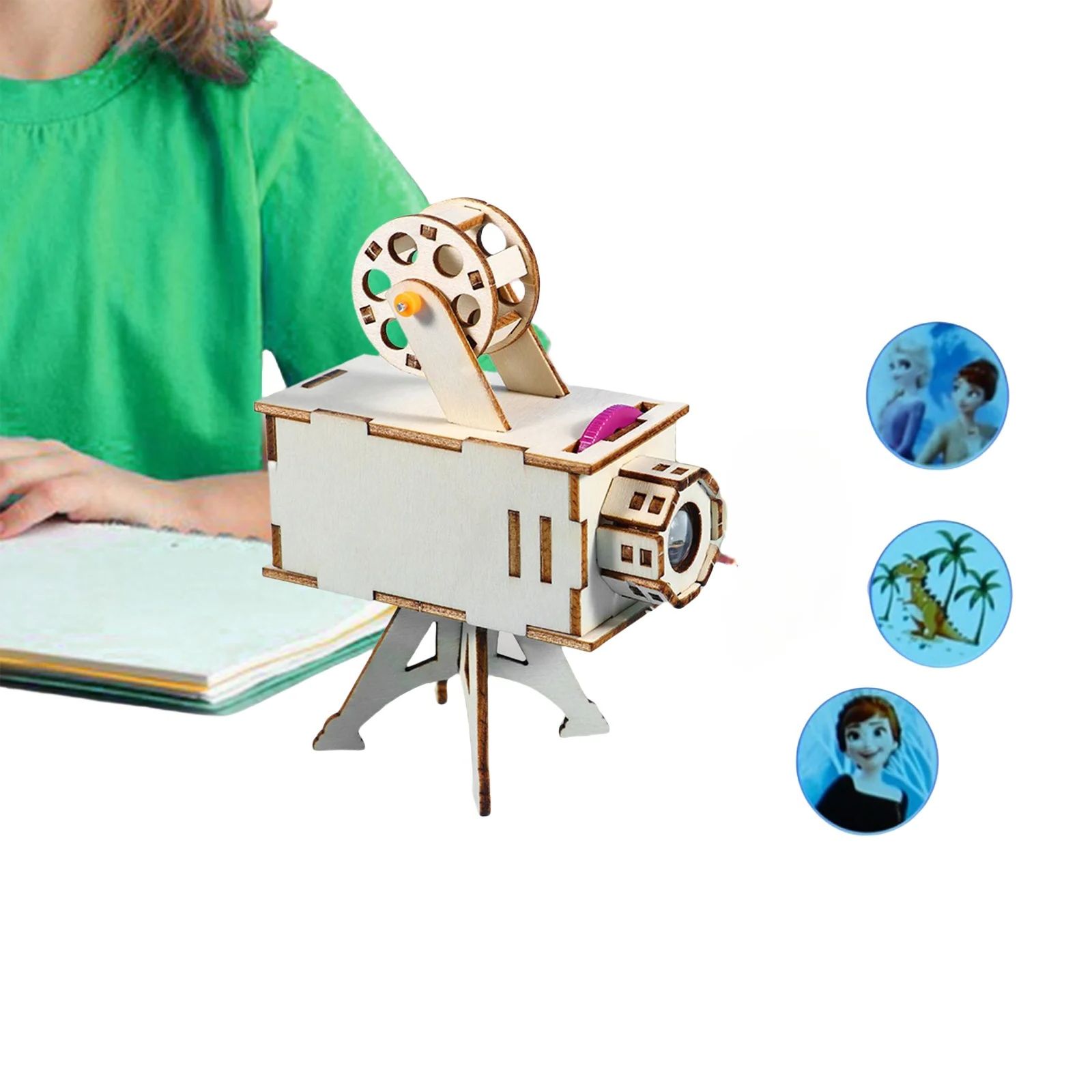 Science Experiment Kit - DIY ไม้โครงการวิทยาศาสตร์ชุดการทดลองวิทยาศาสตร์ของเล่นการเรียนรู้ของเล่นสําหรับของขวัญเด็กวันเกิดโปรเจคเตอร์