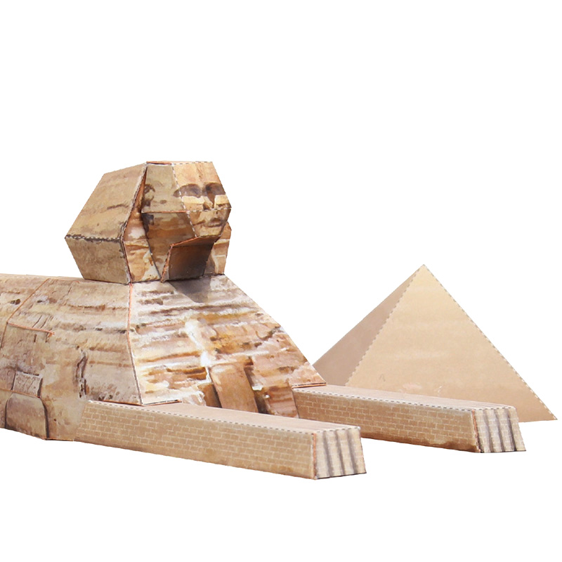 Kids Toys Egypt - อียิปต์สฟิงซ์พีระมิดพับ Mini 3D กระดาษ Papercraft DIY