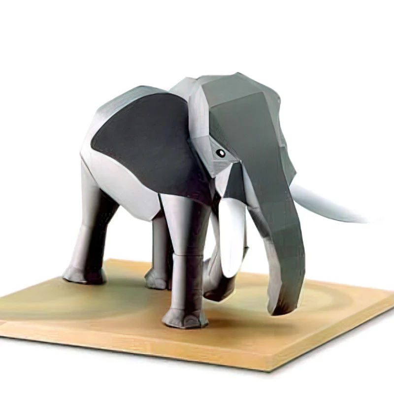 Kids Toys Elephant - ช้างแอฟริกัน Origami Art Mini 3D กระดาษ