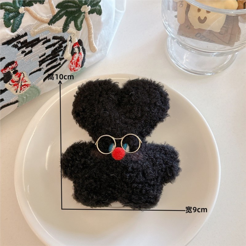 Kids Quirky Toys - พวงกุญแจตุ๊กตากระต่ายน่ารัก สวมแว่นตา หูใหญ่ ตุ๊กตากระต่ายสาวน้อย ของตกแต่งกระเป๋า ตุ๊กตาการ์ตูน