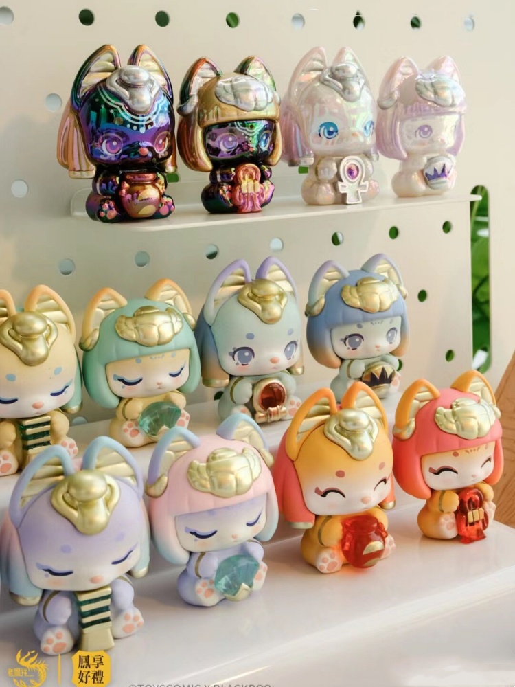 Kids Toys Egypt - กล่องปริศนาสุดน่ารักชุดไอดีรูปไอดอลแสนหวานกล่องปริศนาอนูบิสจากอียิปต์ของเล่นสุดอินเทรนด์ตุ๊กตาน่ารักของขวัญทรงถั่วป๊อปขนาดเล็กสำหรับเด็กของเล่น