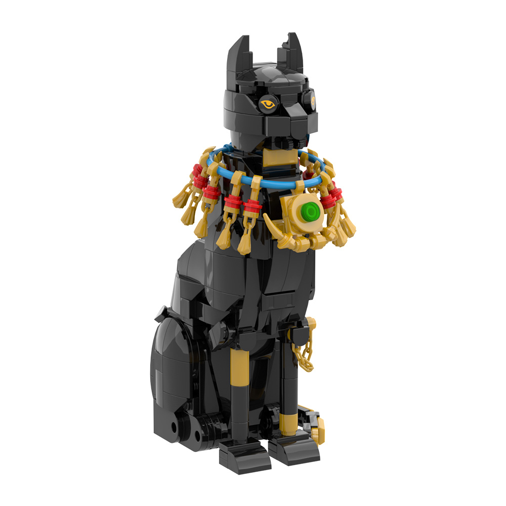 Kids Toys Egypt - ตัวต่อแมวอียิปต์ MOC แบบจำลองพีระมิดอียิปต์ สัตว์ยามพีระมิด อิฐตัวต่อแมวอียิปต์ ของเล่นประกอบเองสำหรับเด็ก