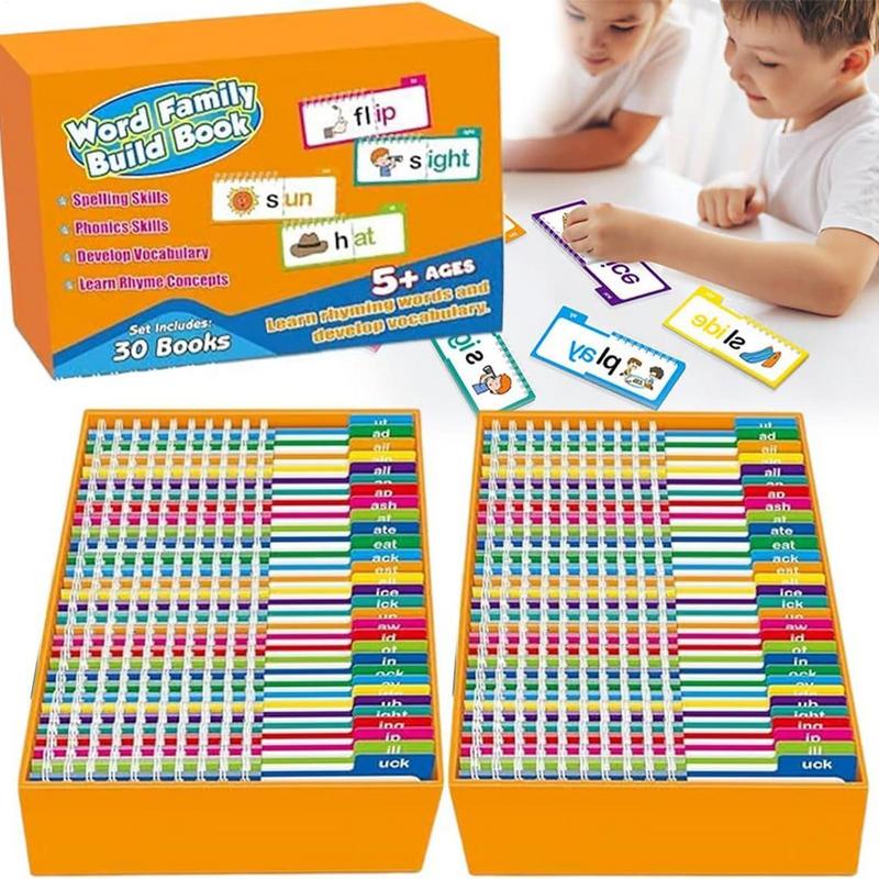 Educational Flash Card - หนังสือเรียนรู้ใหม่ 30 เล่ม ฝึกอ่านและทำซับซ้อน สร้างคำศัพท์ สร้างกลุ่มคำศัพท์