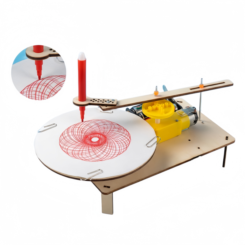 Science Experiment Kit - หุ่นยนต์วาดภาพอัตโนมัติ DIY ชุดอุปกรณ์วิทยาศาสตร์ STEM เครื่องพล็อตเตอร์ไฟฟ้า อุปกรณ์การเรียนการสอนเพื่อการฝึกอบรมและการทดลองในห้องเรียน