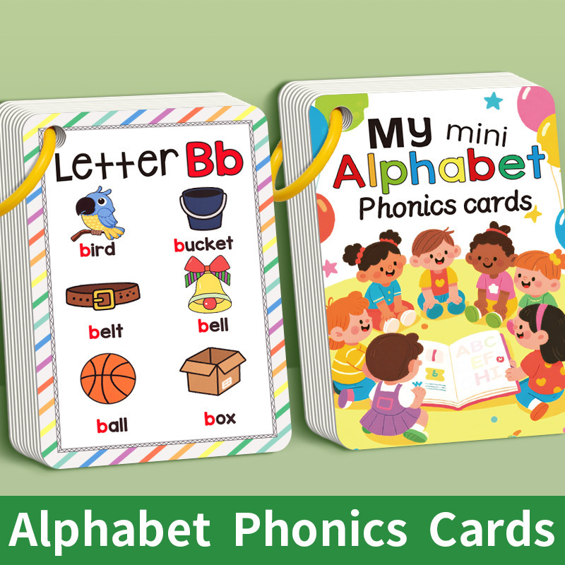 Educational Flash Card - 27 ชิ้น/เซ็ตการ์ดการเรียนรู้การ์ตูนภาษาอังกฤษการ์ดโฟนิคส์การ์ดเรียนรู้การจดจำคำศัพท์การ์ดแฟลชผลไม้สัตว์แบบพกพาชุดการ์ดขนาดเล็ก