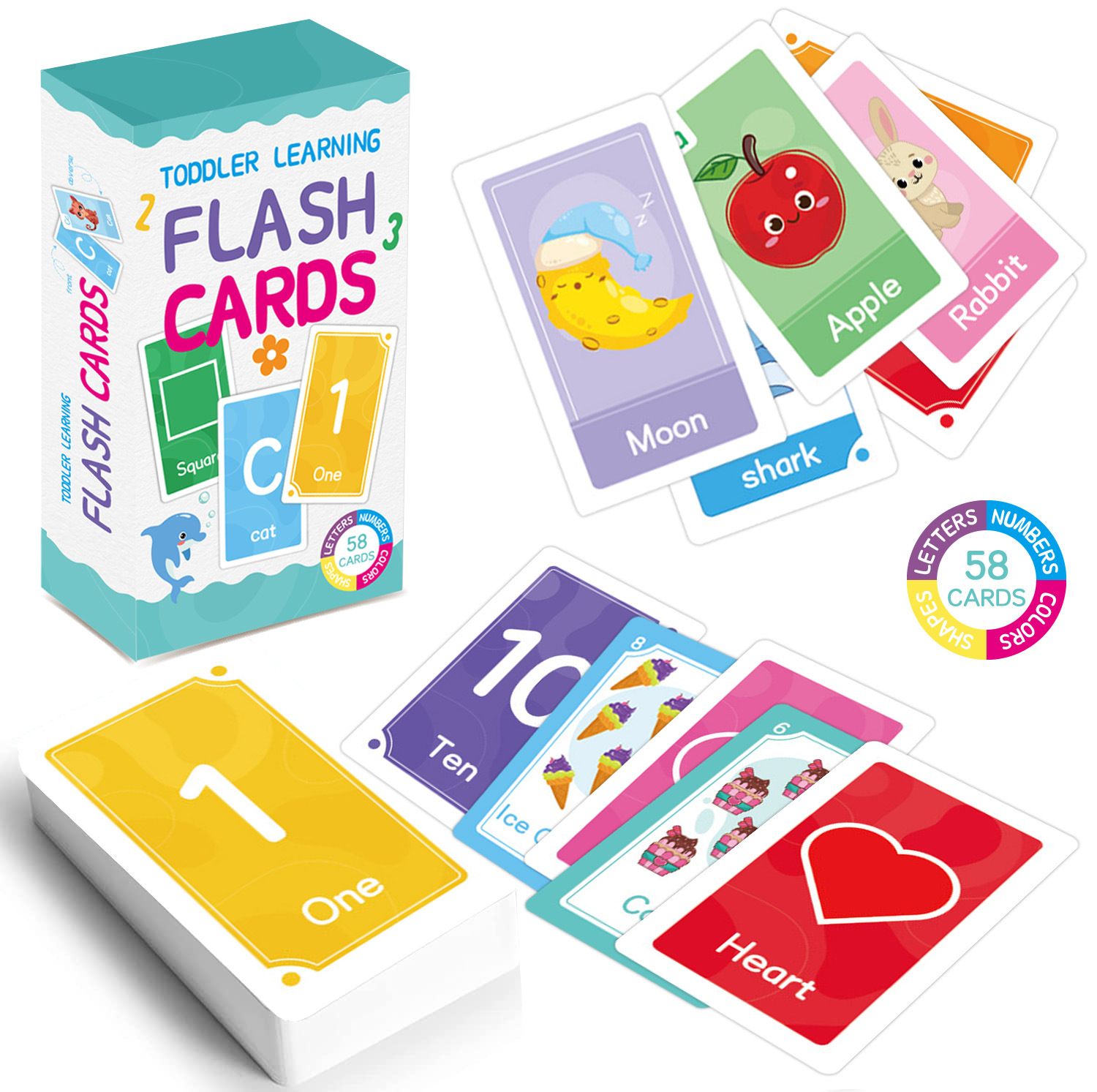 58 ชิ้น ABC ตัวอักษร Flashcard - Educational Flash Card บทวิจารณ์และราคา