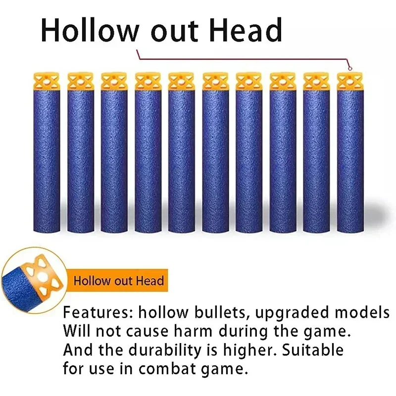 HOT1000-50pcs Blue Hollow ลูกด - Foam Dart Gun บทวิจารณ์และราคา