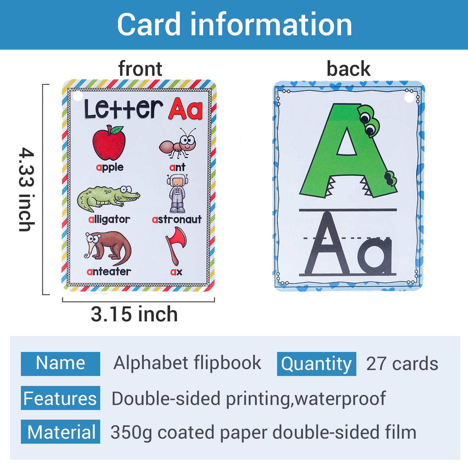 Bview Art ภาษาอังกฤษ 26 ตัวอัก - Educational Flash Card บทวิจารณ์และราคา